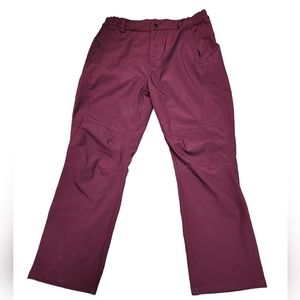 CK Men's Maroon Fleece Lined Insulated Cold Weather Pants Size 38